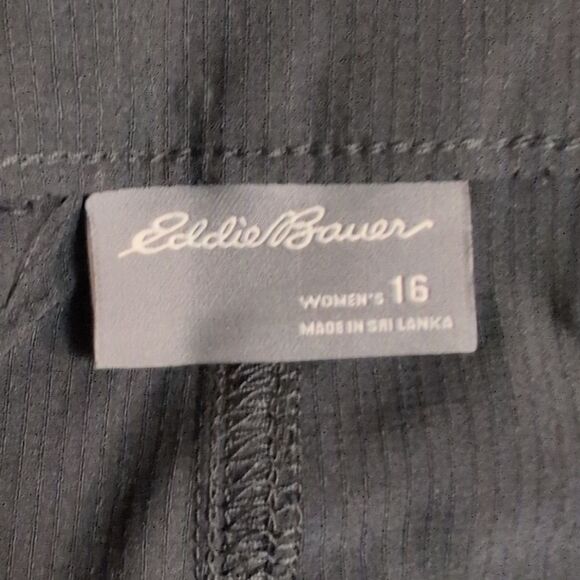 Eddie Bauer 16 Black Ripstop Crop Pants, NEW - Picture 8 of 12